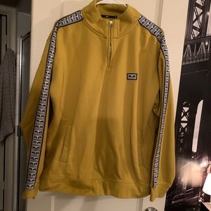 Obey zip neck sweater